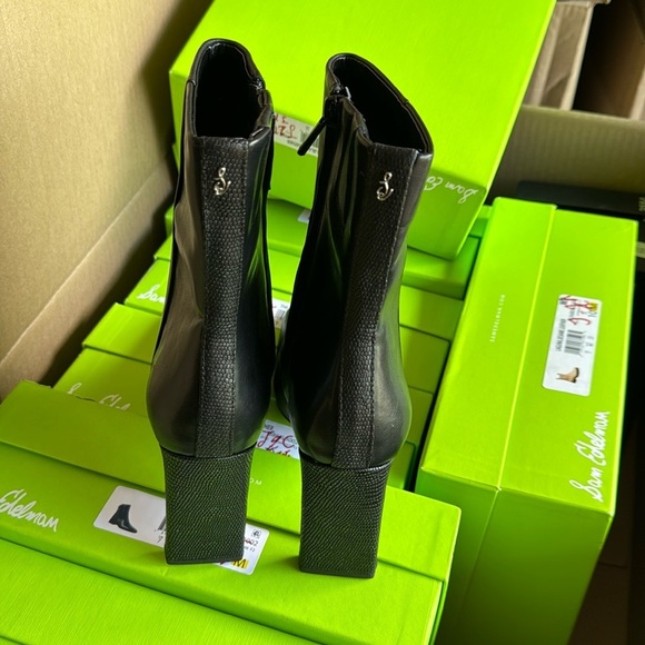 SAM EDELMAN ANIKA LEATHER MID-CALF BOOTS - Picture 8 of 10